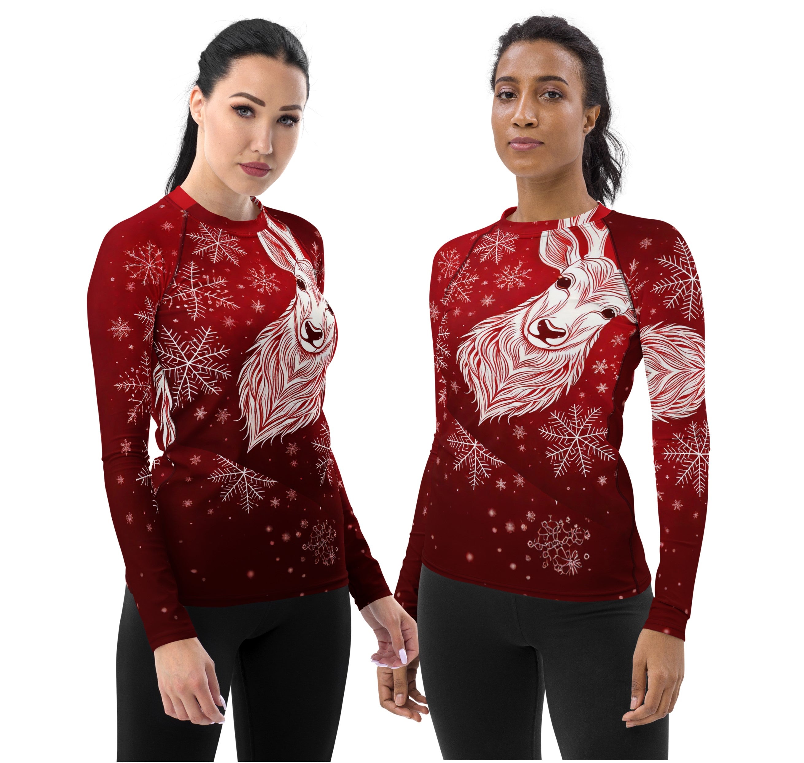 christmas-red-pullover-sweater-like-top-jumper-reindeer-snowflakes-christmas-party-outfit-wickedyo 3